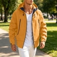 thumbnail image 2 of Tqyyweavej Mens Rain Jacket Waterproof Windproof Outdoor Raincoat with Zip Pocekts Hooded Drawstring Windbreaker for Hiking, Cycling, Fishing, 2 of 10