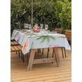 thumbnail image 3 of Outdoor Tablecloth with Umbrella Hole for Patio/Picnic/Party/Camping, Coastal Beach Waterproof Table Cloth Rectangle Table Cover Washable, Summer Tropical Vacation Palm Trees Surfing (60"x 84"), 3 of 9