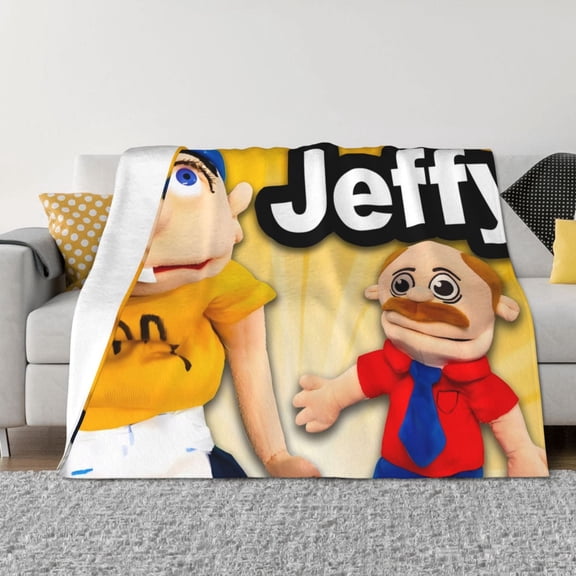Saiise Sml Jeffy An Throw Blanket 50"x40" ,Soft Lightweight Cozy All Season Blanket for Bed,Couch,Car