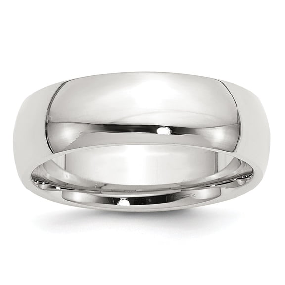 Sterling Silver 7mm Comfort Fit Size 10 Band