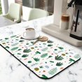 thumbnail image 2 of Washable Rubber Colorful Floral Dish Drying Mats for Kitchen Counter Home Large Coffee Bar Pad Accessories and Decor for Utensils Stemware 19.5''x12'', 2 of 7