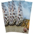 thumbnail image 6 of Shells on The Beach Tea Towels 4 Pack Summer Kitchen Dish Cloth with Hanging Loop, 18"x28" Lint-Free Absorbent Towel for Kitchen Drying Wiping and Cleaning, 6 of 7