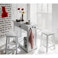 thumbnail image 4 of Tabouret Blanc Pur 20 Pouces en Lot de 2, 4 of 5