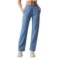 thumbnail image 2 of Aloohaidyvio Womens Fleece Sweatpants Fall Baggy Athletic Straight Leg Pants with Pockets, 2 of 5