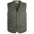 thumbnail image 3 of Chaleco de primavera y otoño para hombre, chaleco de trabajo de pesca multibolsillos extra grande para personas de mediana edad y mayores, chaleco informal para exteriores, 3 of 6