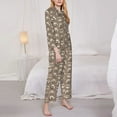 thumbnail image 5 of Wukai Raccoon Print Women's Pajama Set - Soft Long Sleeve Sleepwear for Comfort and Style-Medium, 5 of 9