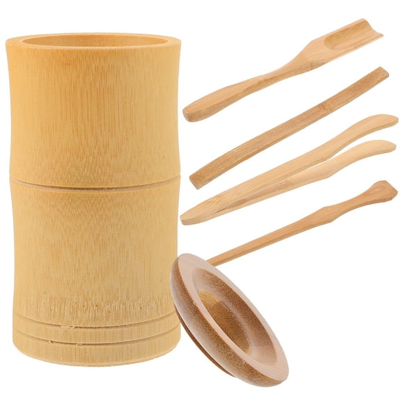 FUEENIRVA Bamboo Tea Ceremony Supplies, Brown, Gift for Tea Lovers, and Stylish