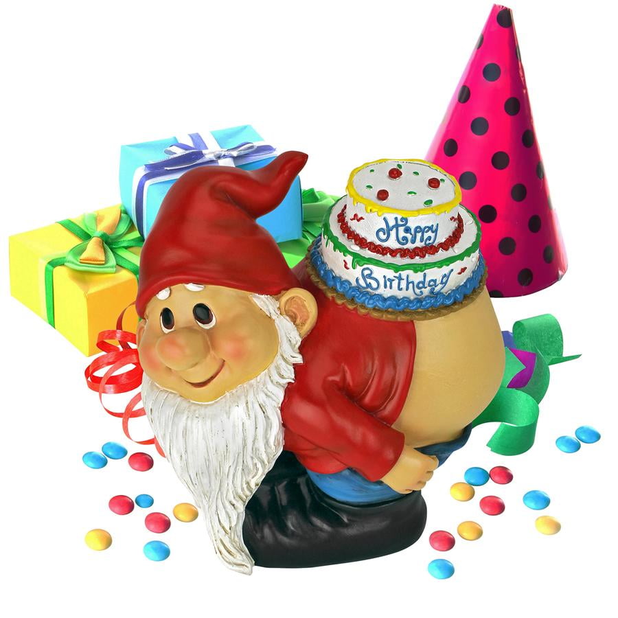 Design Toscano Loonie Moonie Happy Birthday Garden Gnome Statue