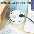 thumbnail image 2 of Universal Power Strip, 5.9ft Right Wrapped Around Extension Cord, Retractable Power Strip with 3 Outlets 3 USB Ports, Multiple Outlets Plug Adapter for Travel, 2 of 7