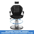 thumbnail image 3 of Artist hand Black All Purpose Hydraulic Barber Chair Reclining Hair Stylist Salon Equipment for Barbershop, 3 of 12