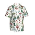 thumbnail image 2 of Daiia Frog and Forest Plants Hawaiian Shirt for Men Gentle Cotton Regular Short Sleeve Casual-Large, 2 of 9