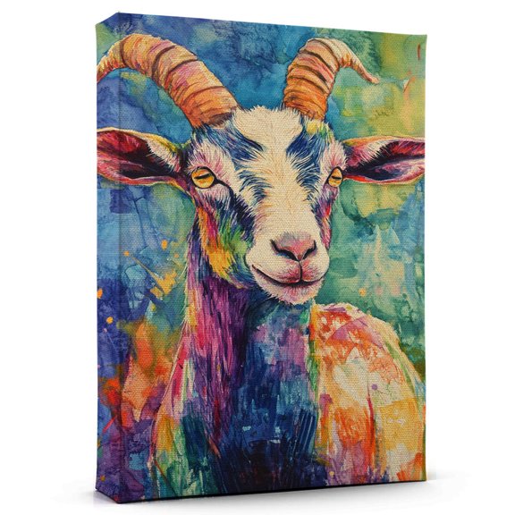 Goat South African Boer Canvas Wall Art Animal Decor, Goat South African Boer Canvas Prints Wild Animal Artwork for Living Room Bedroom Office 190HD416