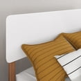 thumbnail image 5 of Max & Lily Mid-Century Modern Twin Platform Bed for Kids, Solid Wood, White/Pecan, 5 of 8