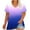 AI, variant on Horkkom Plus Size Tops for Women V Neck Gradient Printed Half Sleeve T Shirts Summer Casual Loose Tunic Tops(XL-5XL)
