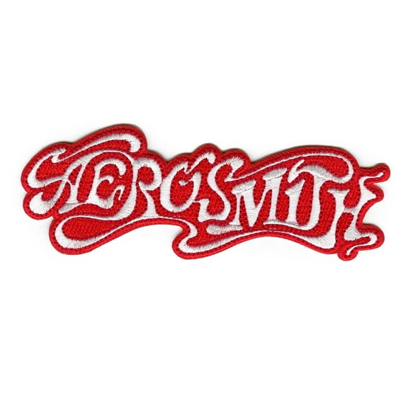 Aerosmith Classic Script Logo Patch 70's Rock Band Embroidered Iron On