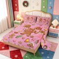 thumbnail image 2 of Manfei Cute Candle Queen Sheets,Happy Christmas Queen Sheet Sets,4-Piece,1 Flat Sheet,1 Fitted Sheet and 2 Pillowcases, 2 of 6