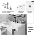 thumbnail image 6 of 30" Bathroom Vanity Cabinet with Sink Top, Freestanding Solid Wood Storage Cabinet with 2 Doors, 1 Drawer and 1 Bottom Open Shelf, 6 of 8