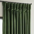 thumbnail image 6 of Half Price Drapes Eden Green Extra Wide Plush Velvet Room Darkening Curtains (1 Panel), 100W X 96L, 6 of 11