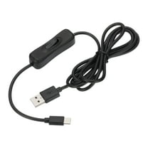 Uxcell 4.92ft USB Extension Cable with on Off Switch, Type C to USB Male Data Power Cord, Black