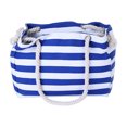 thumbnail image 2 of Tote Bag Large Capacity Zipper Closure Strong Load Bearing Striped Pattern Multi-use Storage Portable Foldable Women Beach Bag Travel Supplies, 2 of 8