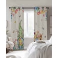 thumbnail image 4 of Easter Gnomes Blackout Curtains for Bedroom Living Room Darkening Curtains 54 Inch Long Spring Watercolor Bunny Tulip Flower Beige Short Curtain for Small Window Treatment Grommet Drapes 52"x54"x2, 4 of 9
