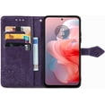 thumbnail image 2 of Case for Motorola Moto Edge 5G 2024 Wallet Case with Card Holder PU Leather Magnetic Closure with Kickstand Feature Shockproof Protective Phone Case for Moto Edge 5G 2024. Mandala Purple, 2 of 12