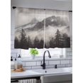 thumbnail image 5 of Mountains Forest Sheer Curtains 2 Panels Set Nature Landscape Fog Cloud Lihgt Filtering Rod Pocket Voile Drape, Semi Sheer Window Curtains for Bedroom Living Room, 52"x54", 5 of 5
