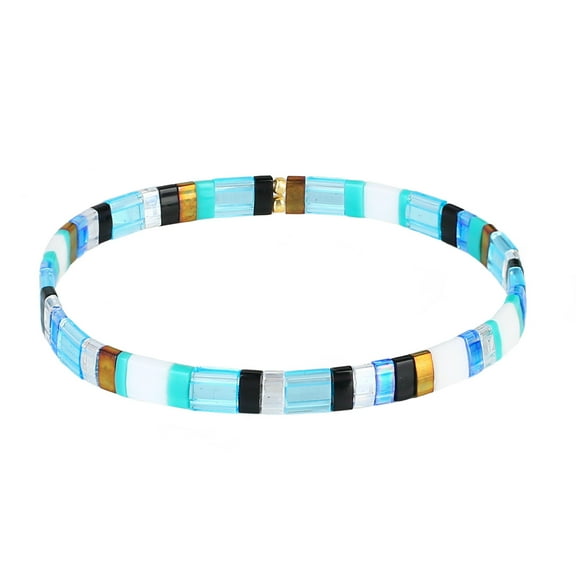 KELITCH Women Friendship Bracelets Tila Miyuki Beaded Bracelets Colorful Women Stretch Bracelets