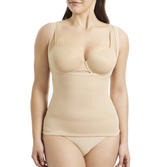 Cupid Women's Extra Firm Control Open-Bust Shaping Torsette Camisole Shapewear