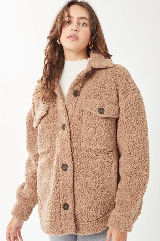 Fashion Oversized Teddy Button 