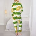 thumbnail image 5 of Disketp Pajamas Set Long Sleeve Sleepwear Womens Button Down Nightwear Pj Sets-Watercolor St Patrick Day, 5 of 9