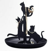 Kikkerland Black Cats Ring & Jewelry Holder / Stand