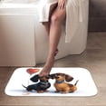 thumbnail image 4 of 1pc Two Dachshund Dogs Absorbent Non-Slip Bathroom Thickened Flannel Rug Decor,Soft,Quick Drying,Suitable For Indoor/outdoor Use,Bathrooms,Bedrooms,Kitchens,Terrace,Laundry Rooms,16"x24", 4 of 9