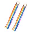 thumbnail image 3 of 2 piezas de juguetes de anillo de cinta sensorial para que desarrollan el juguete sensorial de reconocimiento de recién nacidos Arco iris con sonajero CUTICAT Anillo de cinta, 3 of 8