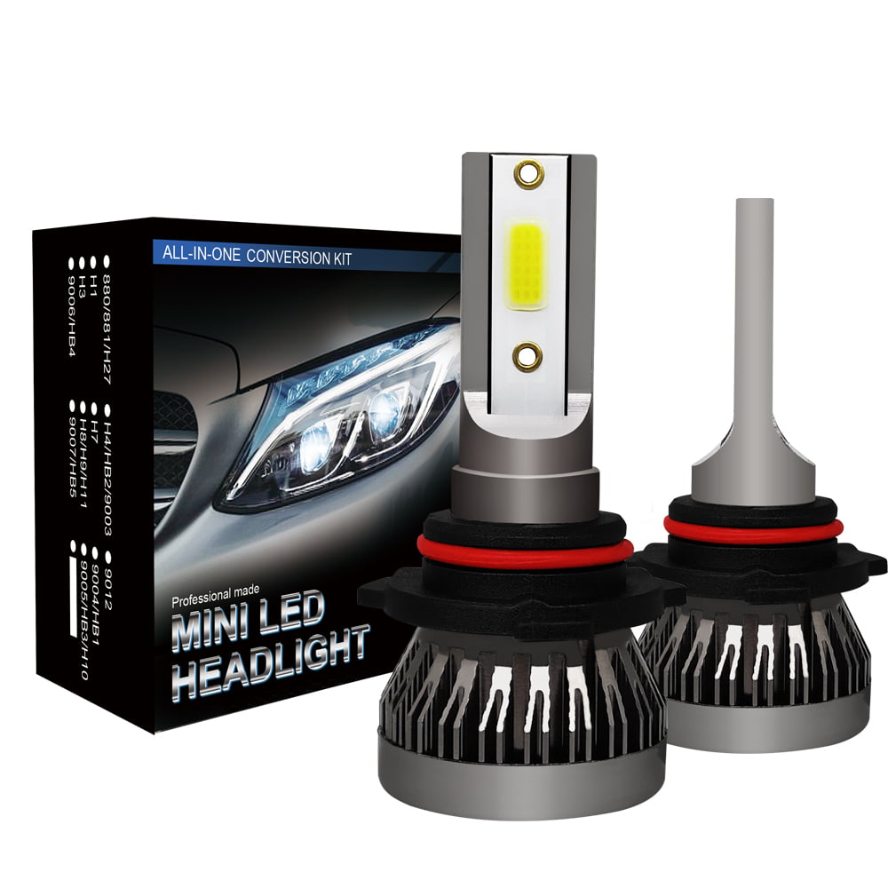 ZonCar H4 14000LM LED Headlight Bulbs Hi-Low Beam Kit 6000K Fog Light Set
