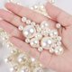 thumbnail image 4 of Perlas sueltas de ABS de 4/6/8/10/12/14/16/18/20 mm, redondas, para hacer joyas de moda, color blanco y beige, para bricolaje, 4 of 5