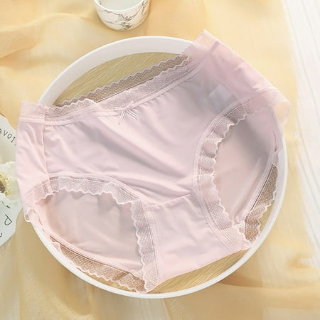 Njoeus Women s Seamless No Show Underwear Ice Silk Stretch Panties Soft Comfy Breathable Underwear Briefs Cute Panty for Women Girls