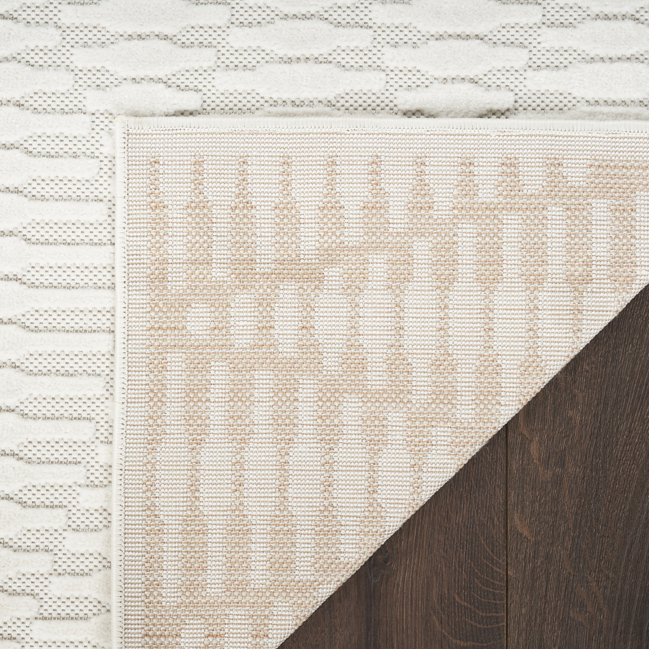 Nourison Casual 6'7" x 9'2" Ivory Modern Indoor Rug
