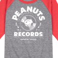thumbnail image 3 of Peanuts - Records Snoopy Vinyl - Toddler & Youth Raglan Graphic T-Shirt, 3 of 7