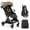 Golden, variant on Gravity Folding Baby Stroller - Portable Toddler Stroller w/Adjustable Backrest & Canopy, Lightweight and UV Protected Travel Stroller, One-Hand Automatic Folding - Dark Gray