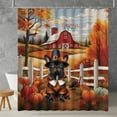 thumbnail image 2 of Thanksgiving French Bulldog Pilgrim Grateful, Thankful, Blessed Fall Welcome Shower Curtain Dog Lover Gifts Waterproof Bathroom Bathtub Curtain - 00021, 2 of 5