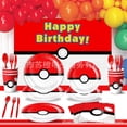 thumbnail image 5 of Pikachu Birthday Party Decoration Supplies Happy Birthday Tableware Plates Balloons Banner Tablecloth Background Glasses, 5 of 5
