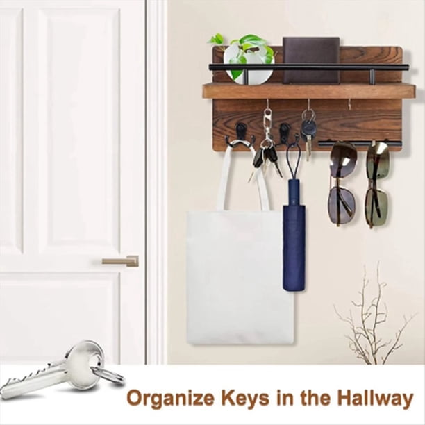 Portallaves de Pared para Colgar Abrigos y Bolsos, Gancho para Llaves, para Entrada, Vestíbulo, Pasillo, Baño, Decoración del Hogar A