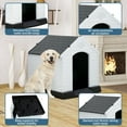 thumbnail image 6 of Extra Large Dog House for Large Medium Dogs 41x37.4x39 inch Plastic Water Resistant Dog Houses with Hight Base Support for Winter Tough Durable House with Air Vents Elevated Floor, Grey, 6 of 7