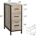 thumbnail image 2 of UEV Free Standing Single Vanity, Modern Bathroom Drawer Organizer,Oak Nightstand, Storage Tower Vanity Vertical Dresser for Bedroom/Hallway/Entryway, 3 Drawers, 2 of 16