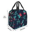 thumbnail image 6 of Insulated Lunch Bag for Women Men ,Photinia Arbutifolia Reusable Cute Lunch Bags for Picnic School Work Office Christmas, 6 of 8