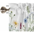 thumbnail image 5 of Spring Floral Kitchen Curtains Sets for Windows 24 Inch Length, Wildflowers Herbs Summer Botanical Rod Pocket Window Treatments Tier Curtains and Valances Set for Bedroom/Bathroom, 5 of 6