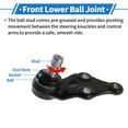 thumbnail image 5 of Unique Bargains 2 Pcs Front Lower Ball Joints for Hyundai Sonata 2011-2014 No.K500231/545303S100, 5 of 7