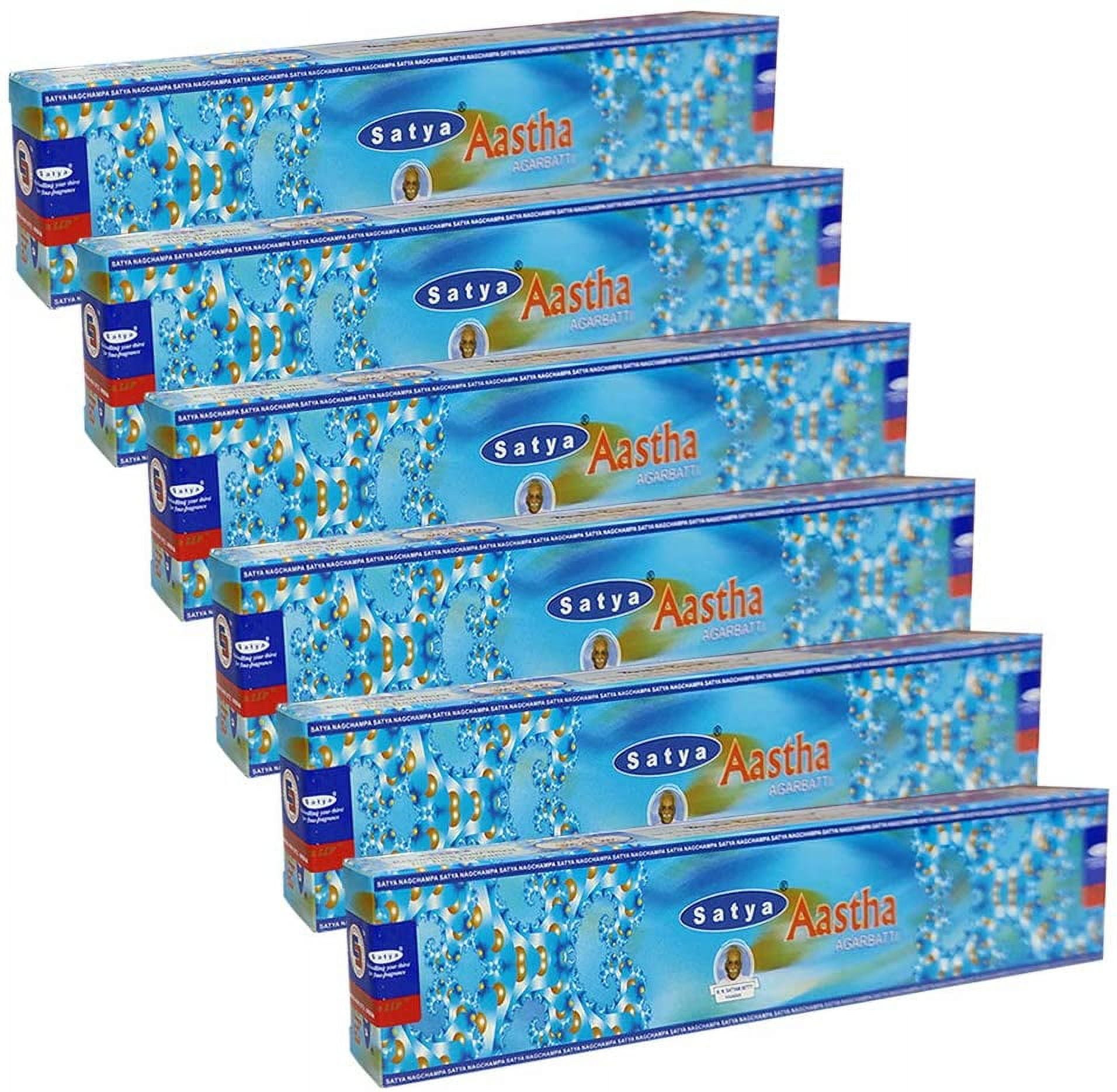 TRUMIRI Incense Stick Holder Bundle with Satya Aastha 15g Incense Sticks - Pack of 6 (Approx 90 Sticks)