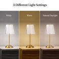 thumbnail image 4 of Bell + Howell Aurora Table Lamp Small Cordless Touch LED Rechargeable Lamp for Bedside Desk Nightstand Gold Base, 4 of 7